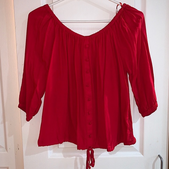 Red Button Blouse - Picture 1 of 1